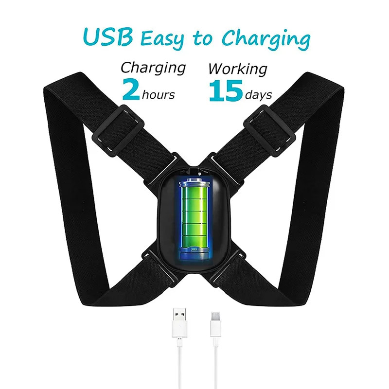 Smart Posture Corrector Sensor Vibration Reminder Adjustable Strap Back