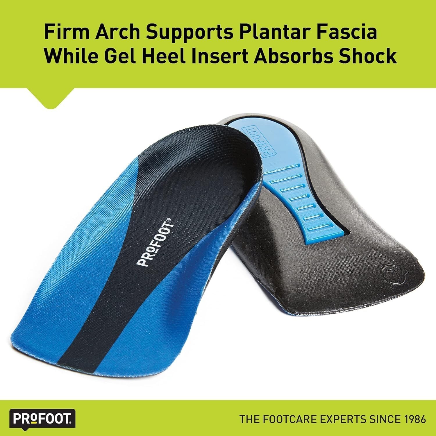 PROFOOT Orthotic Insoles For Plantar Fasciitis & Heel Pain, Men’s 8-13, 2 Pai…