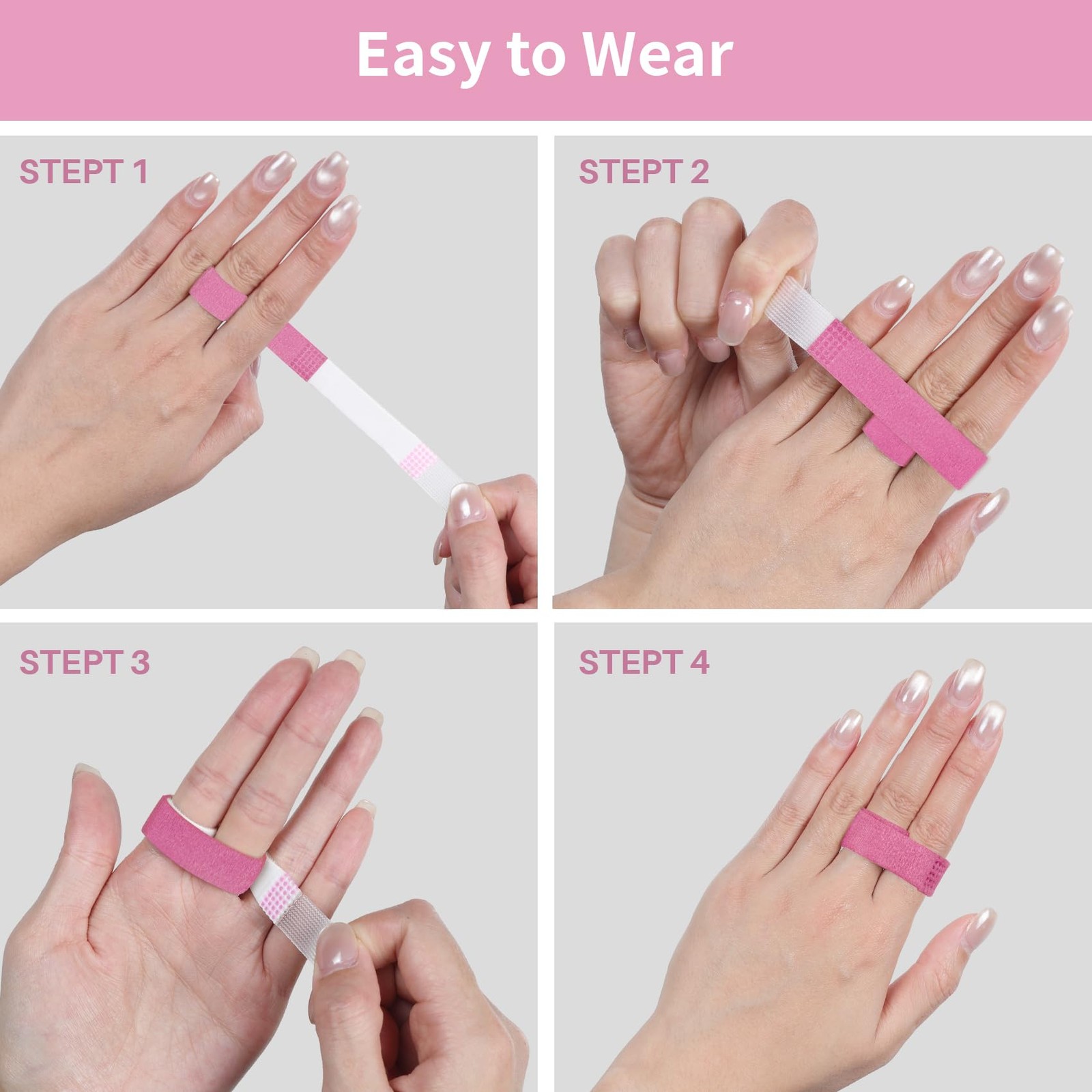 Finger Splint, 12PCS Finger Buddy Straps, Adjustable Buddy tape for Broken To…