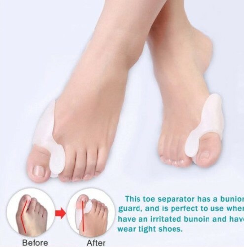 7PCS Bunion Sleeves Hallux Valgus Corrector Alignment Toe Separator Metatarsal S