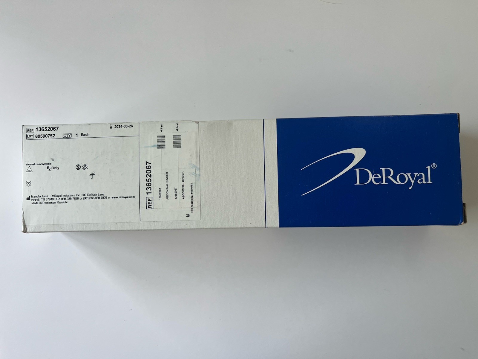 NIB 12″ Abdominal Binder 13652067 Med Lg 46-62″