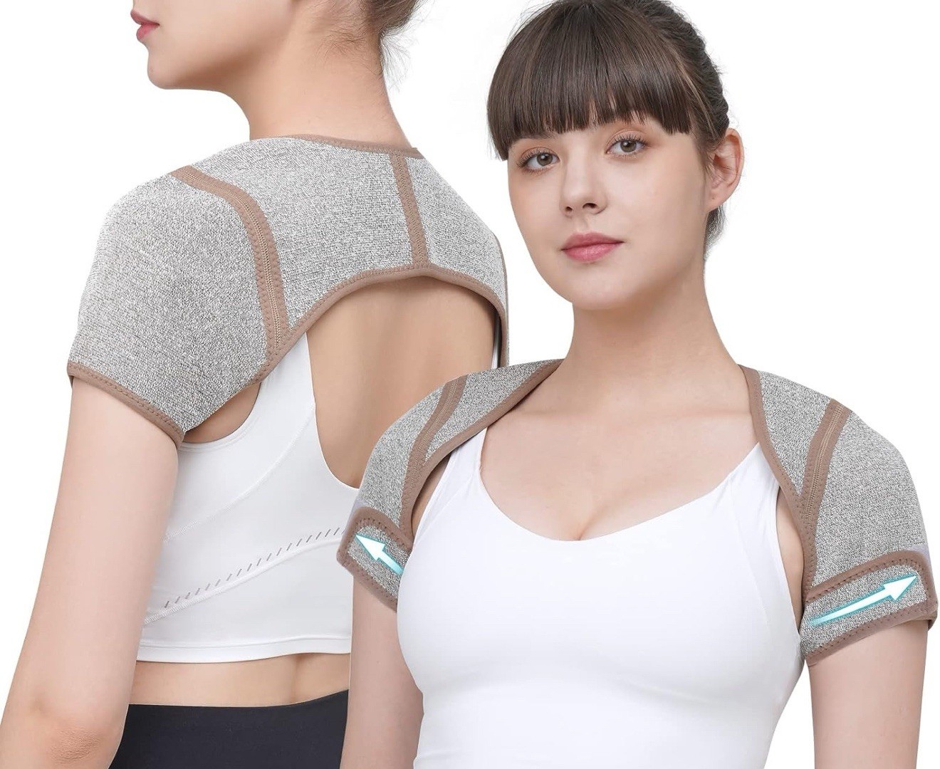 KD Shoulder Support Brace, Double Shoulder Braces Relief Tendonitis Unisex *READ