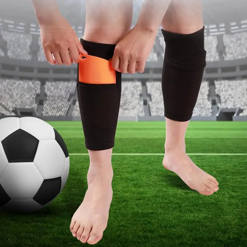 Shin guard football insert mesh elastic breathable socks double-layer fixed adul