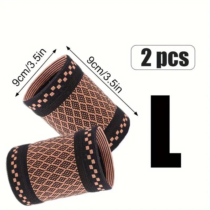 Copper Wrist Compression Brace (4Pcs), Elastic Wrist Support Sleeve Wrist Braces