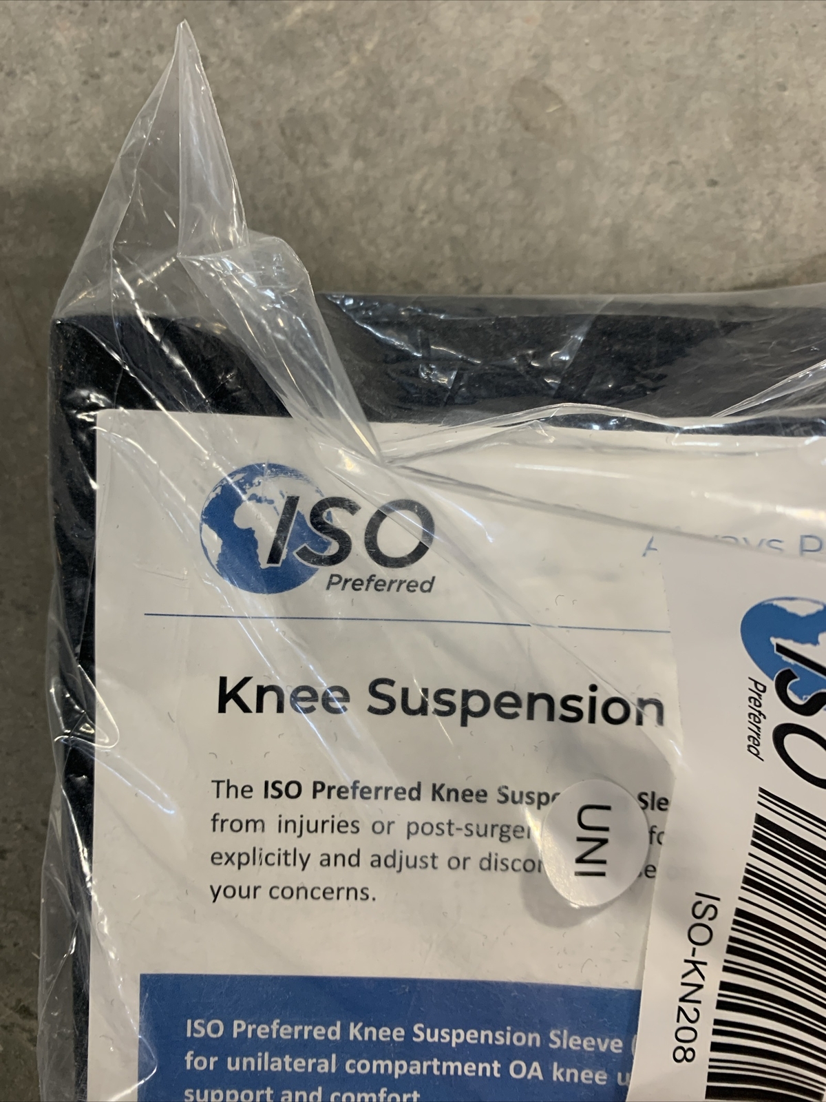 ISO Preferred ISO-KN208 Universal Knee Suspension Sleeve New