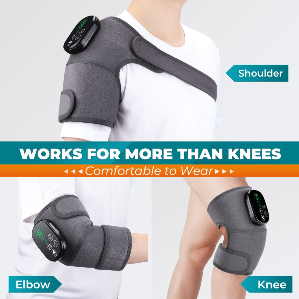 650nm&880nm Infrared Light Therapy Joint PainRelief Adjustable Heated Knee Brace
