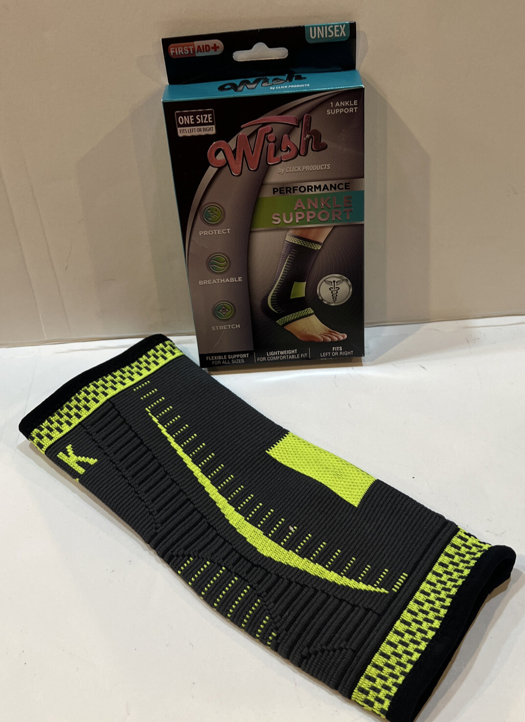 WISH Premium Ankle Support Brace Compression Comfortable One Size