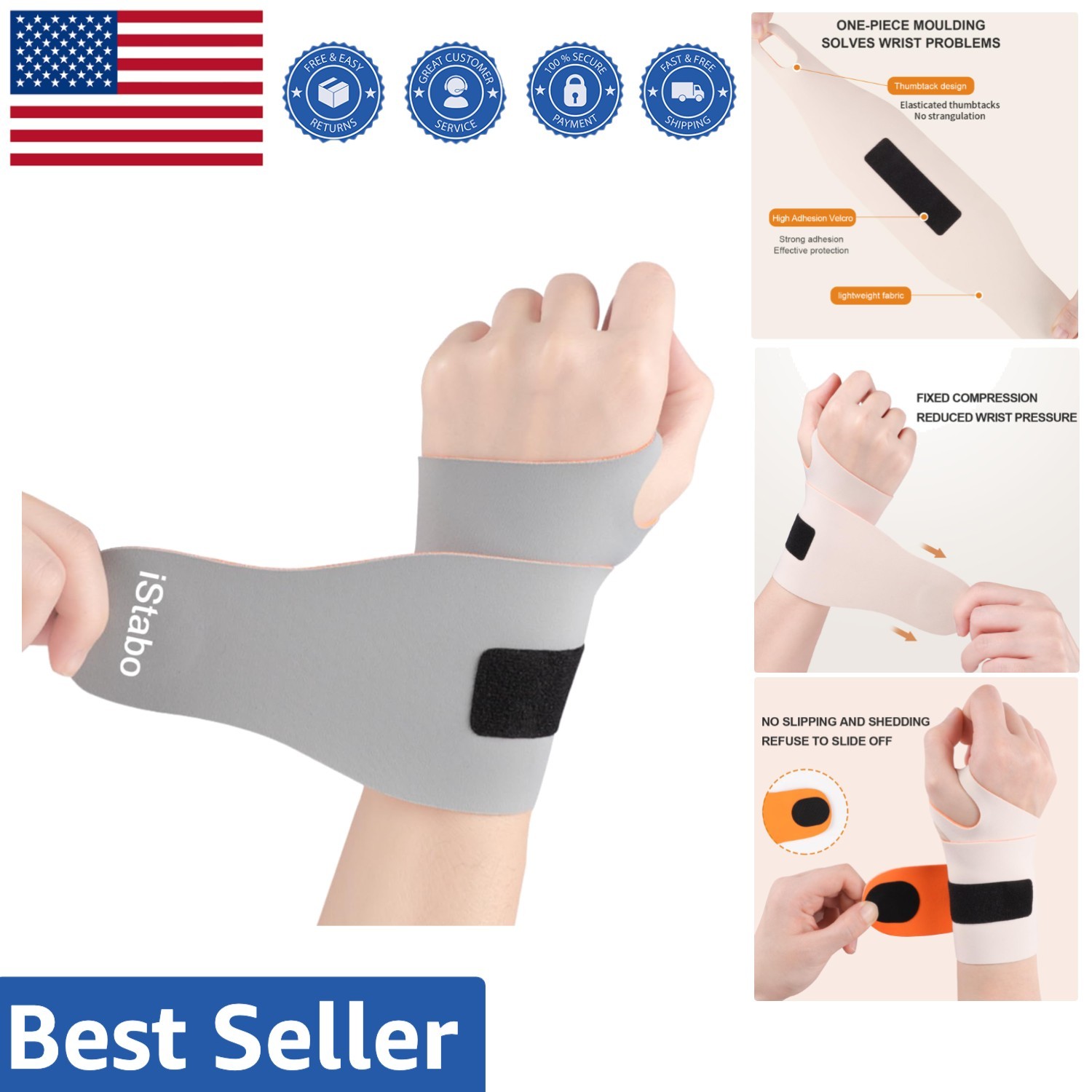 Adjustable Wrist Brace for Arthritis and Sports – Ultra-Thin, Breathable Design