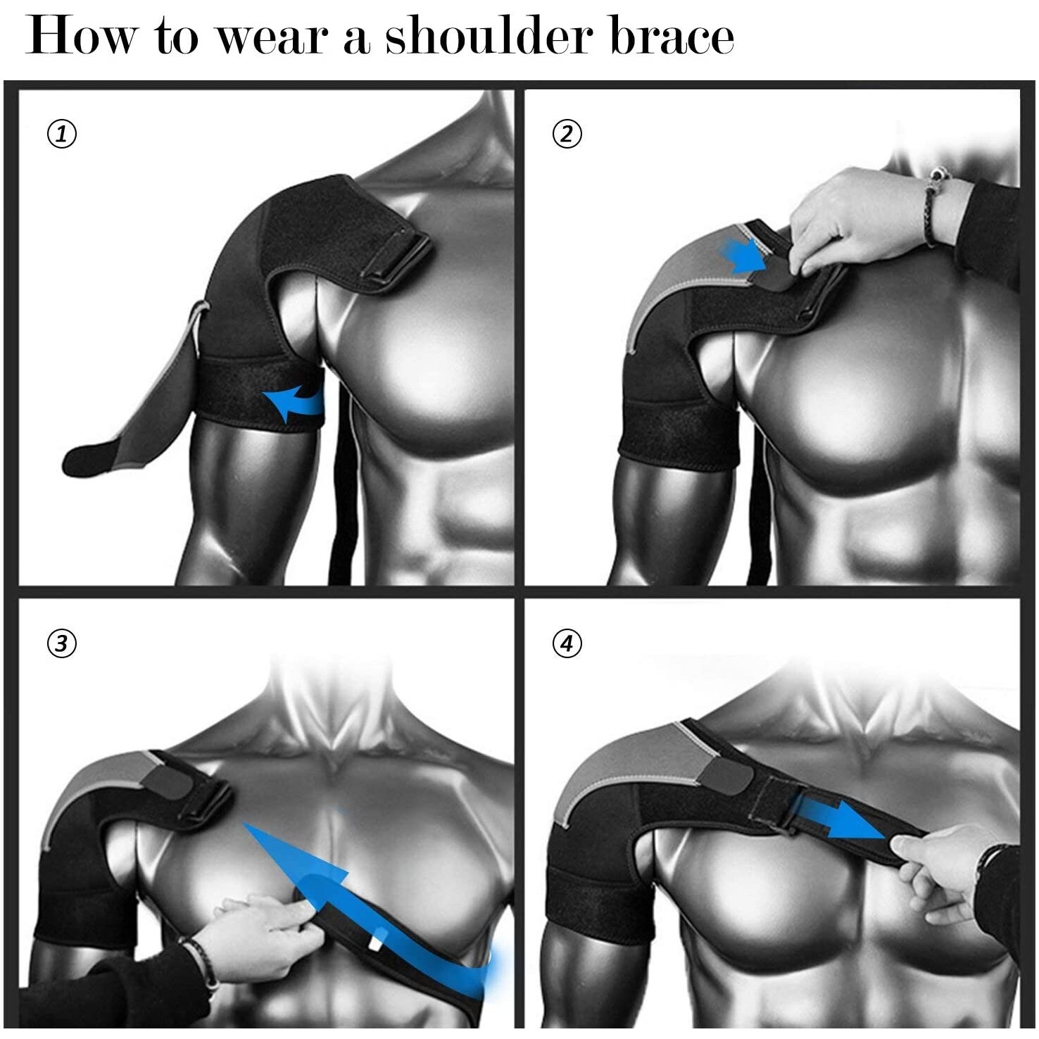 Shoulder Brace Rotator Cuff Support Arthritis Dislocation Compression Sleeve