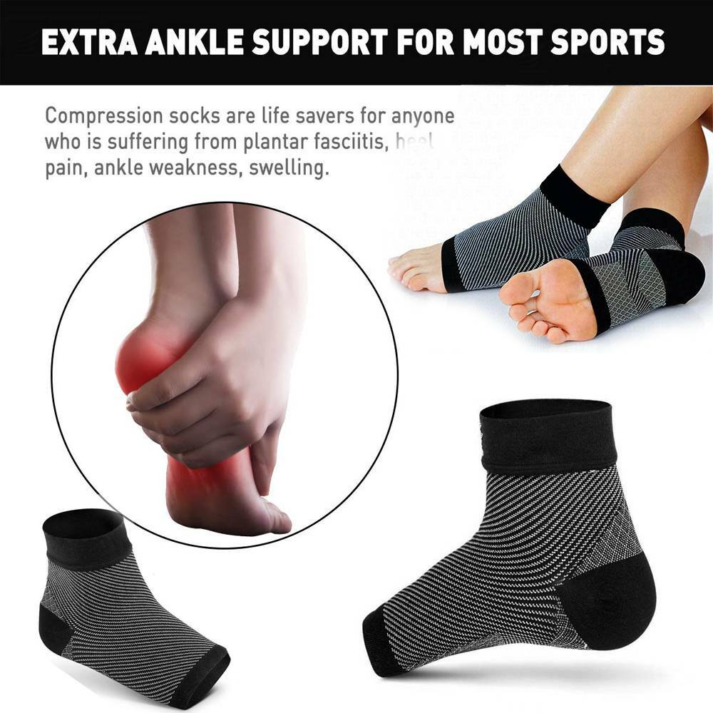Compression Ankle Socks Foot Heel Sleeve Arthritis Pain Relief feet Support CFR