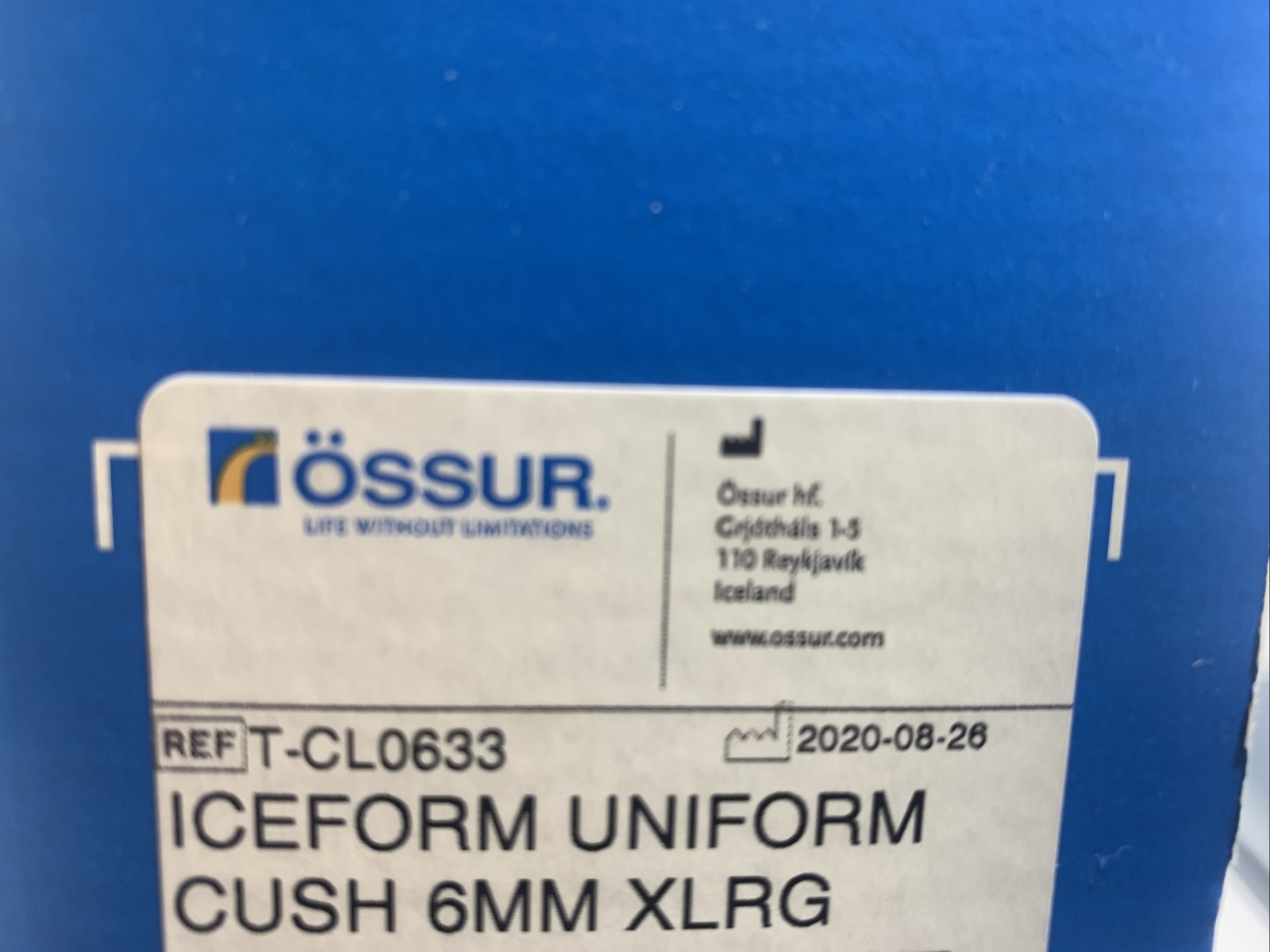 ossur iceform uniform Cushion prosthetic liner. 6mm. size XLG. Uniform