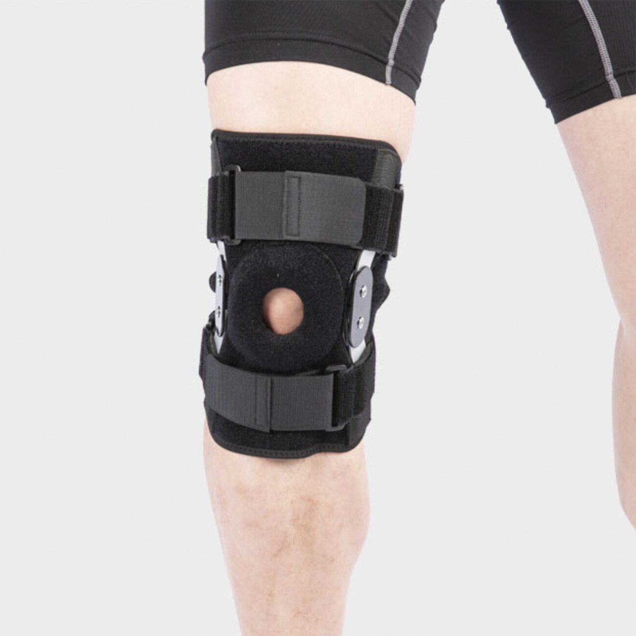 Hinged Knee Brace Sleeve Compression Support Meniscus Joint Pain Arthritis Sport