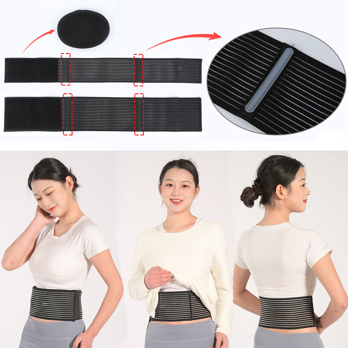 Navel Hernia Waist Belt for Men & Women Abdominal Low Back Brace Support Binder