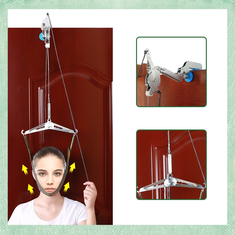 Cervical Neck Traction Device Over Door Stretcher Brace for Neck Pain Relief