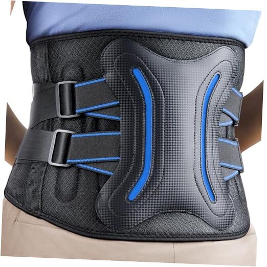 Lower Back Brace with 5 Reinforced Stays for Women and Men, X-Large Black