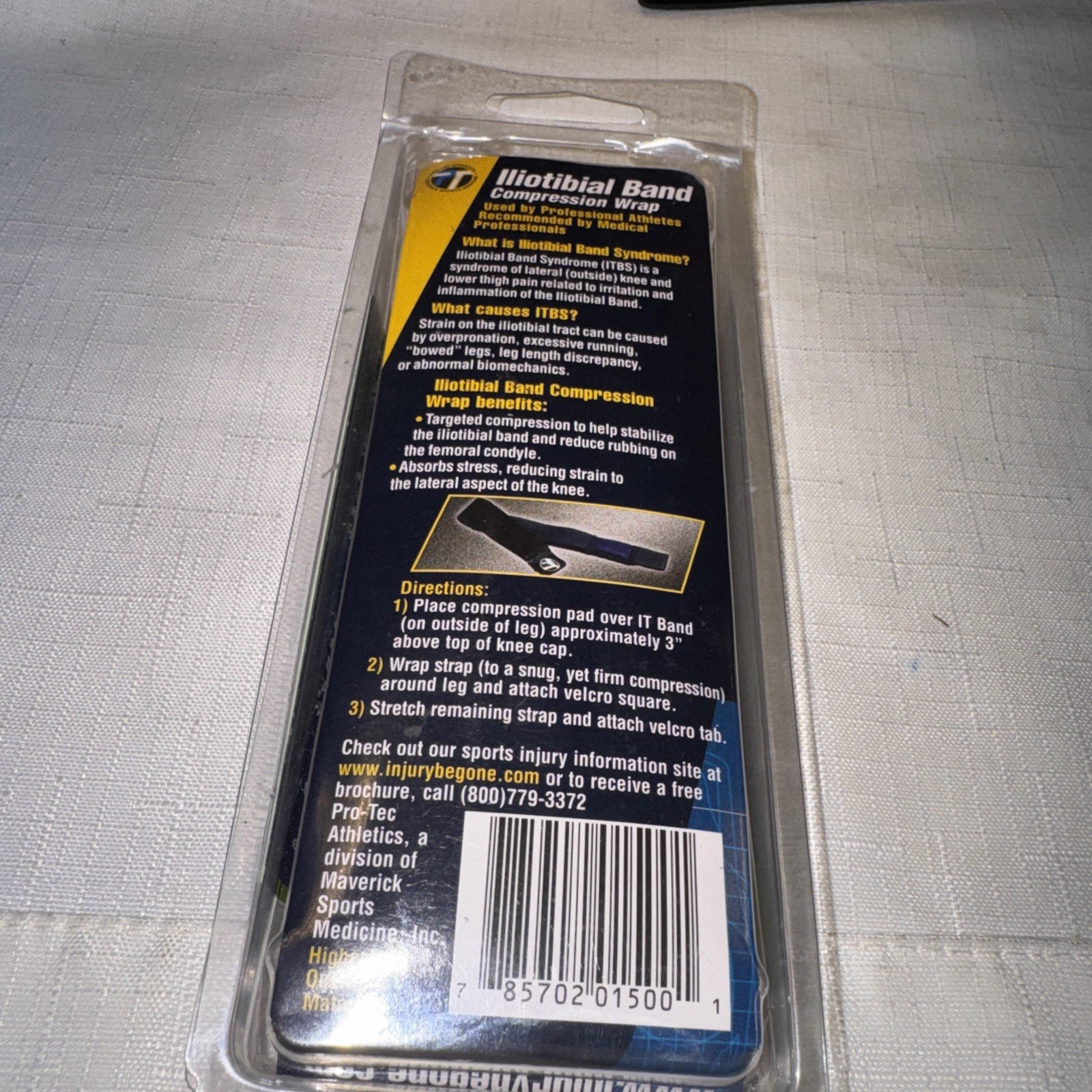 Pro-tec Athletics IT Compression Band Strap Iliotibial Wrap Up To 19″ NEW OB
