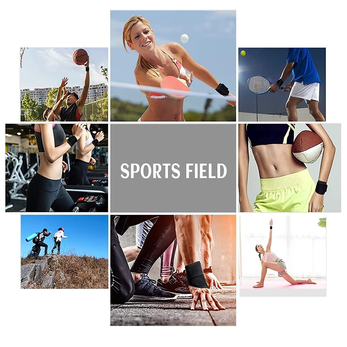Lightweight Black Wrist Brace, Adjustable 2-Pack for Sports and Daily Life
