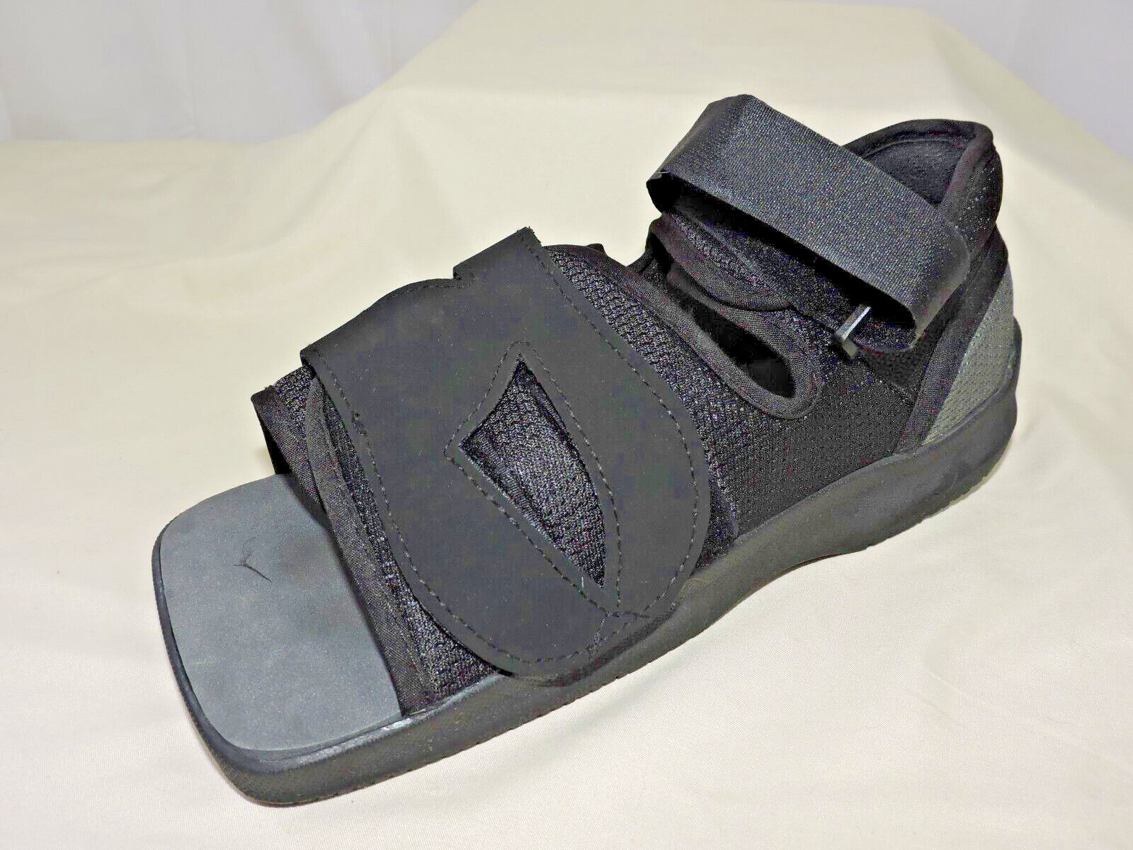 Medical Surgical Women’s Post-Op Black Open Toe Shoe Boot Sandal Size Large