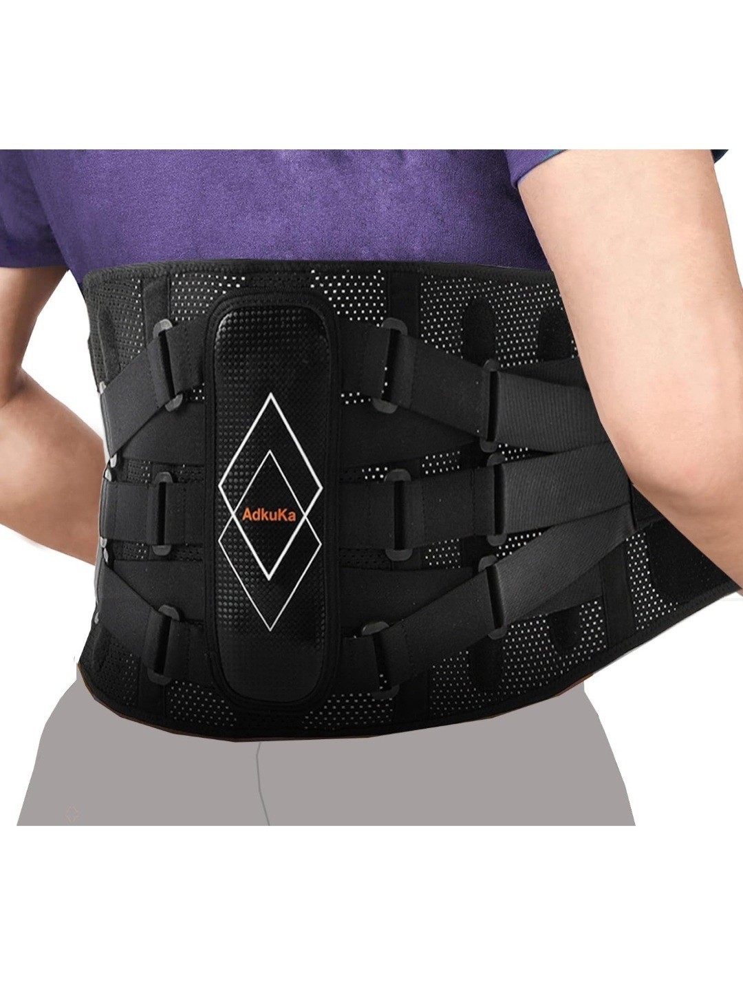 Back Support Belt Adjustable Triple Elastic System 7x Lumbar (X-Large)