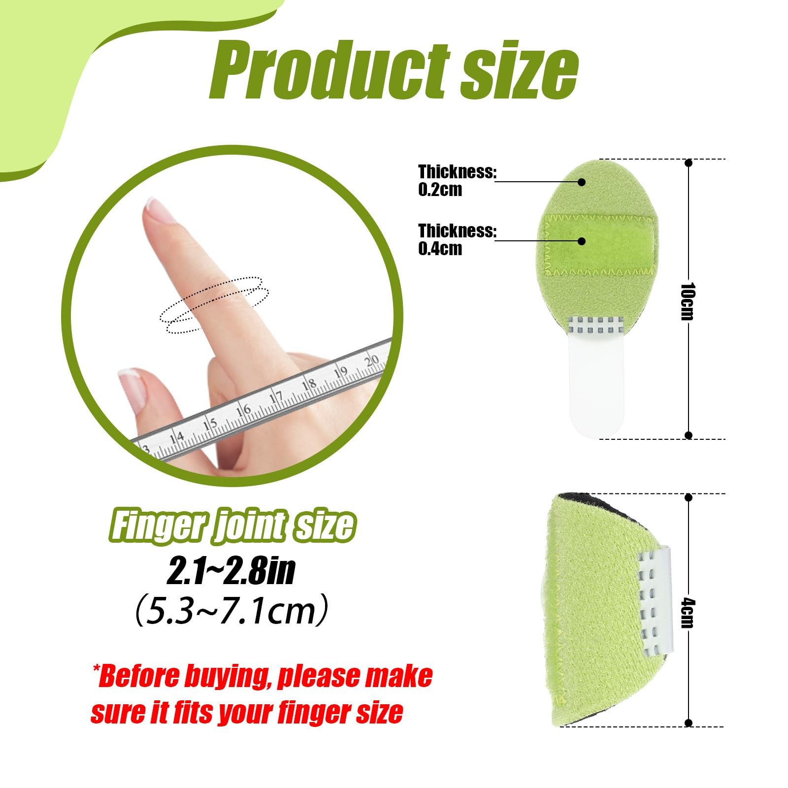 8 Pcs Trigger Finger Splints Single Straps Finger Splint Support Brace Kit In…