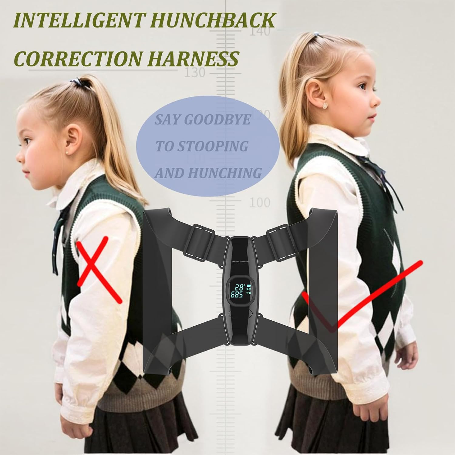 Upgraded Smart Posture Corrector Adjustable Posture Correction Angle with Vibrat