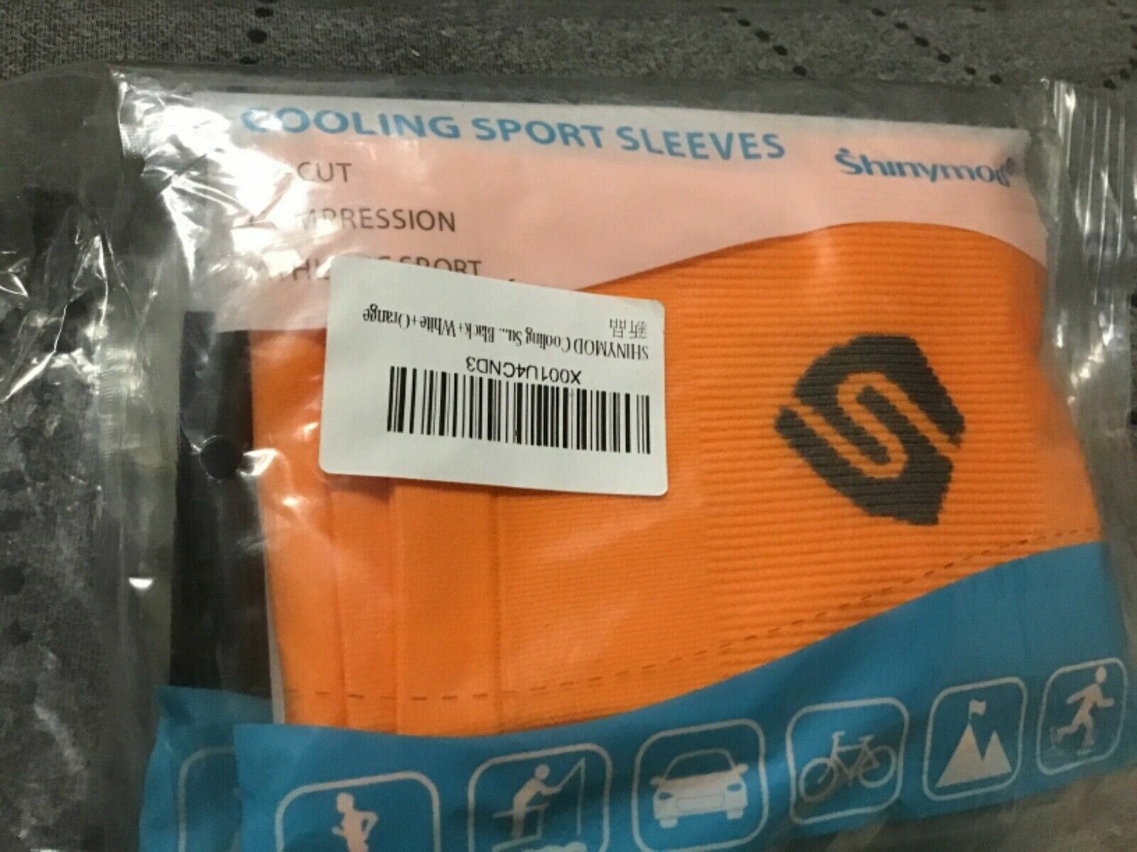 Shinymod cooling sleeves black 3 pack white and orange new