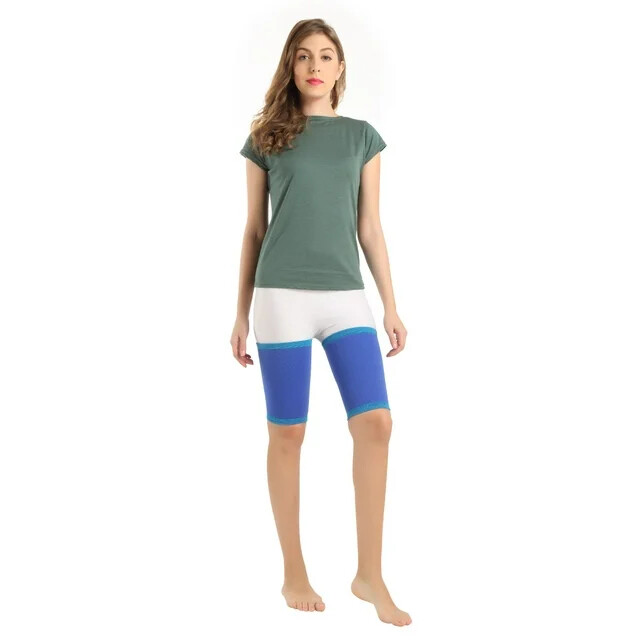 Flamingo Premium Thigh Adjustable Support Brace-Chronic Knee Pain, Blue, Unisex