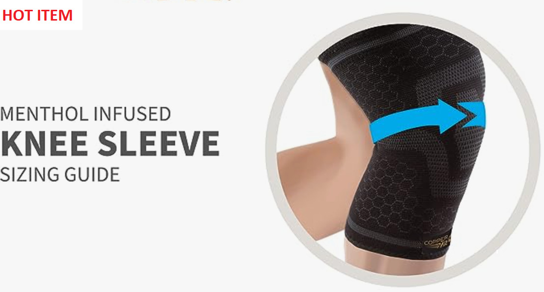 Compression Support Brace Joint Knee Pain Sleeve Arthritis Relief Sport Copper