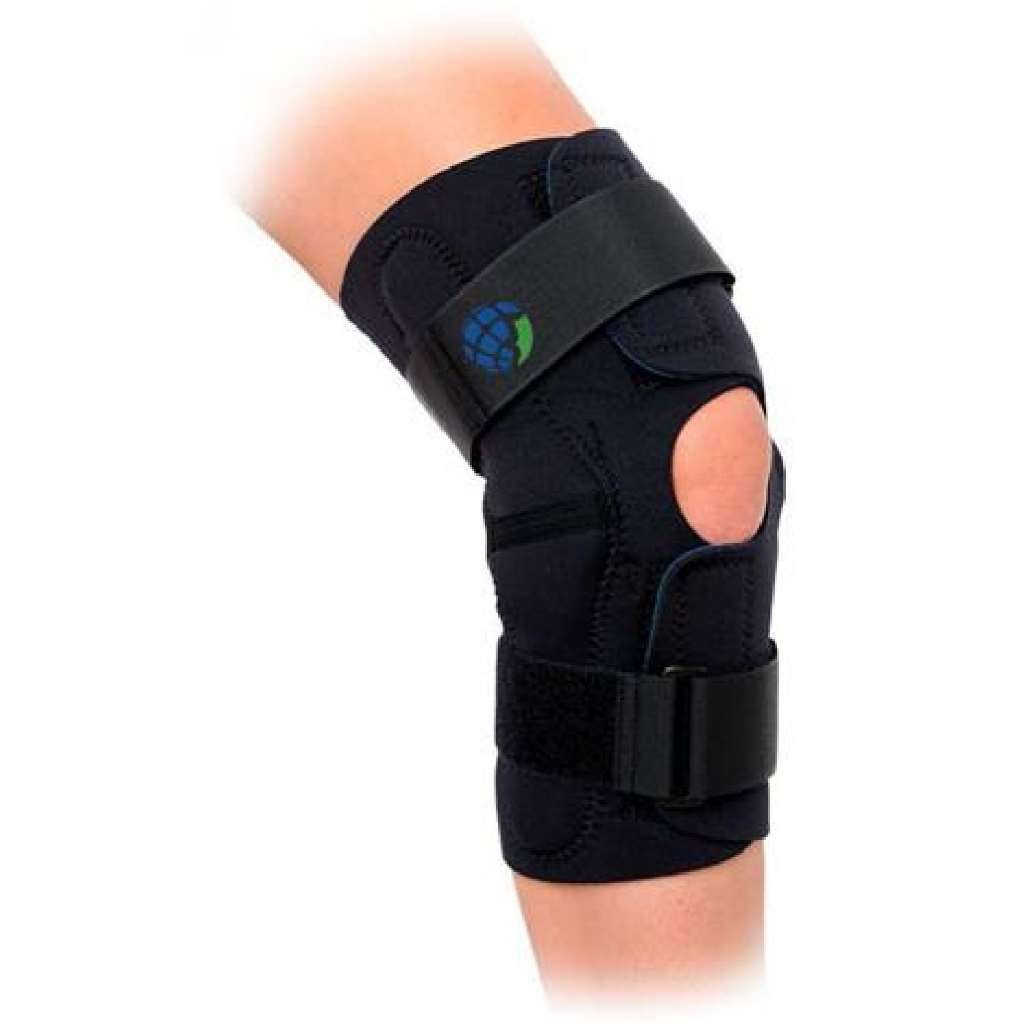Advanced Orthopedics Hinged Wrap Around Knee Brace (Size: Large) Black