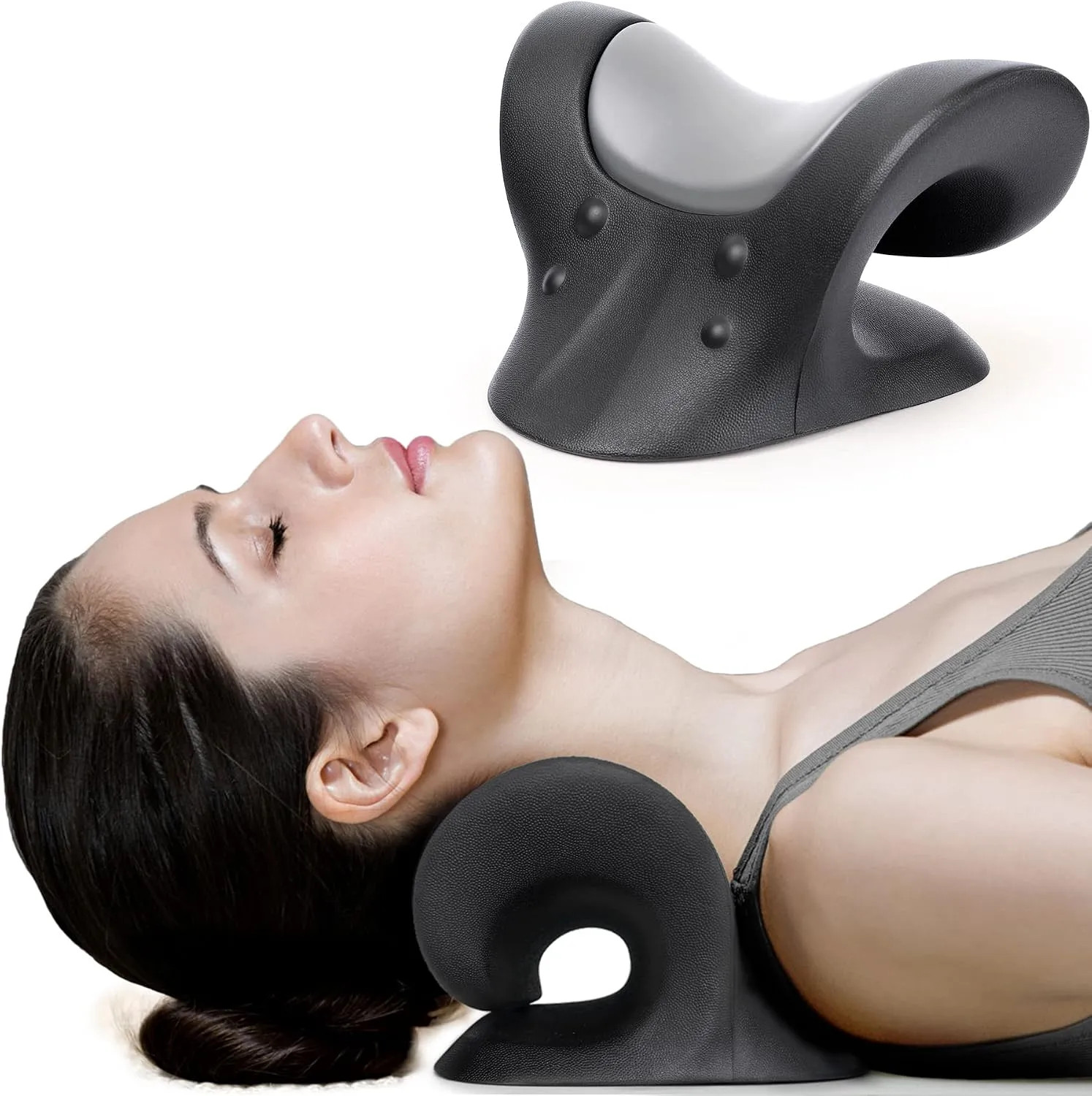 Neck Stretcher Cervical Traction Device for Neck Pain Relief and Spine Alignment