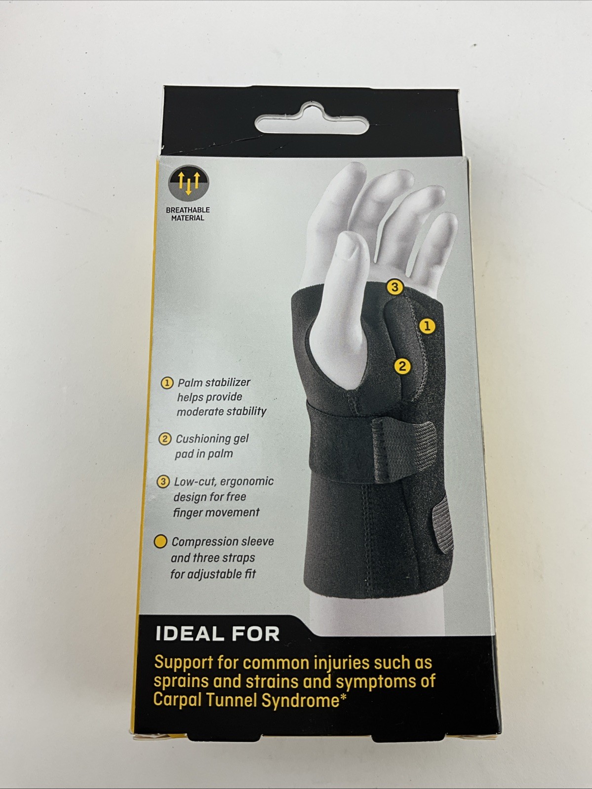 Futuro Wrist Compression Stabilizing Brace Left Hand (Black) Small/Medium