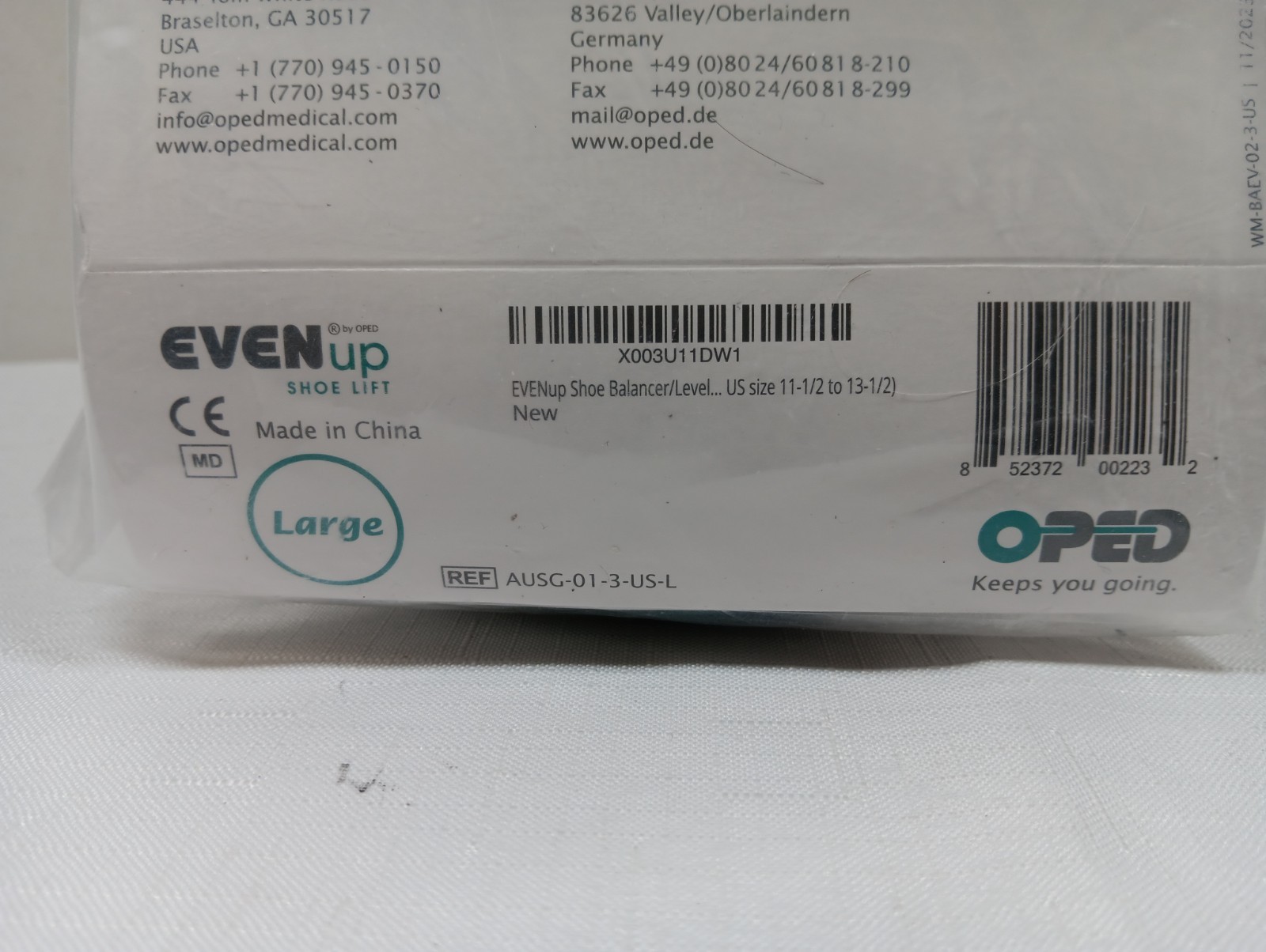 EvenUP Shoe Lift Height Balancer Size L Large Men 11-13 Women 11.5-13.5 READ