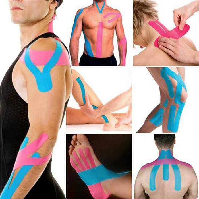 5-size Waterproof Kinesiology Tape – Elastic Athletic Bands for Sports Recovery,