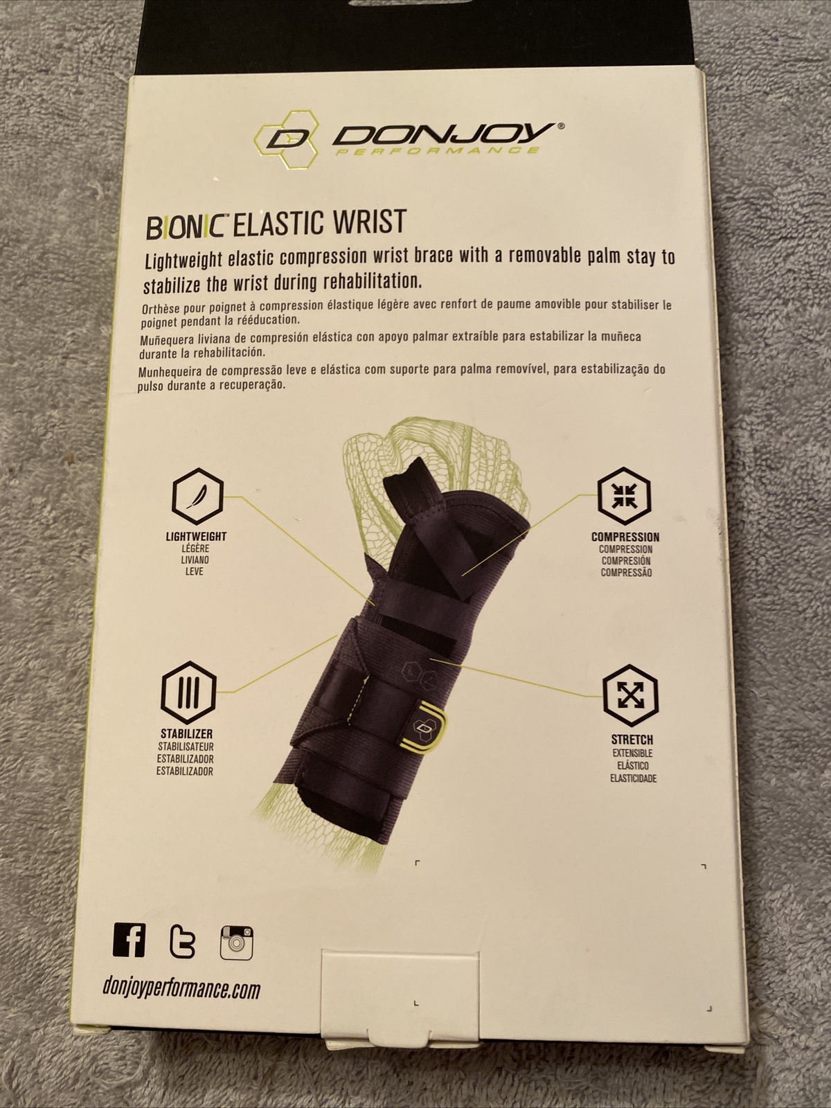 DonJoy Bionic Elastic Wrist Brace M/L