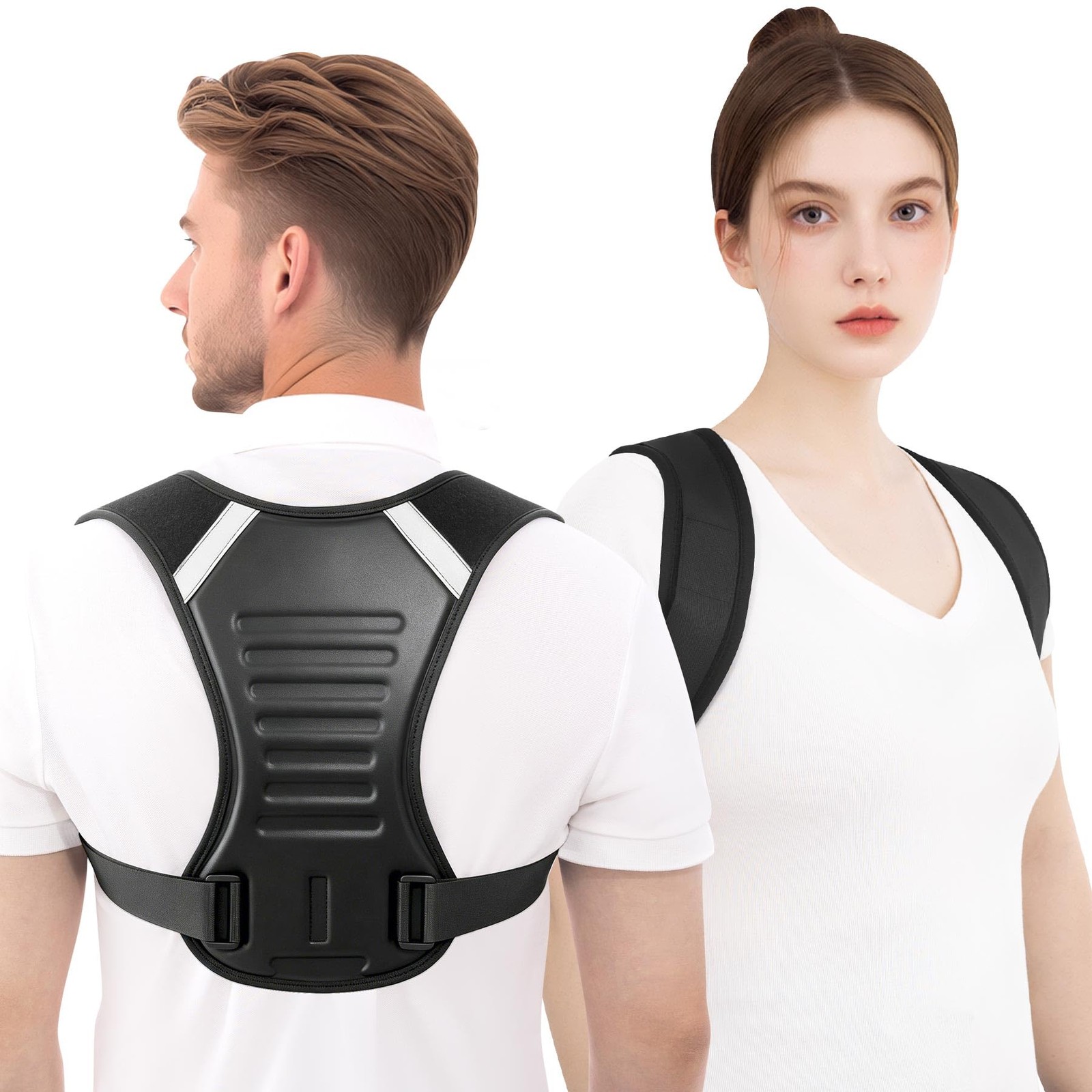Zrughno Posture Corrector for Women and Men Upper Back Small/Medium, Black