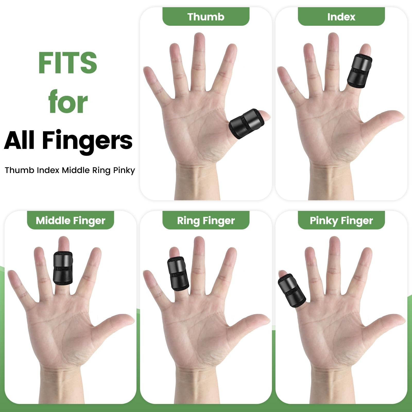 5 Pcs Thumb Splints & Small Finger Braces for Pain Relief, Support & Stability