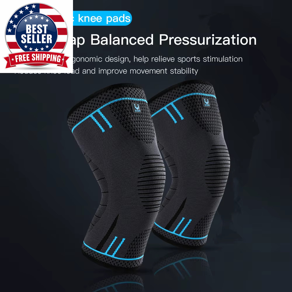 1 Piece of Compression Knee Support Sleeve, Elastic, Breathable, anti Slip Knee