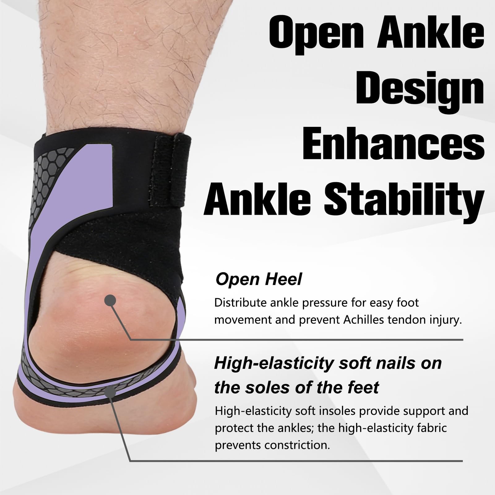 2-Pack Adjustable Ankle Brace, Lace Up Ankle Stabilizer Support Straps
