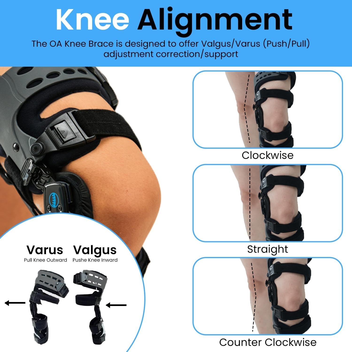 Men & Women OA Unloader Knee Brace, Medial Arthritis Pain & Osteoarthritis Of…
