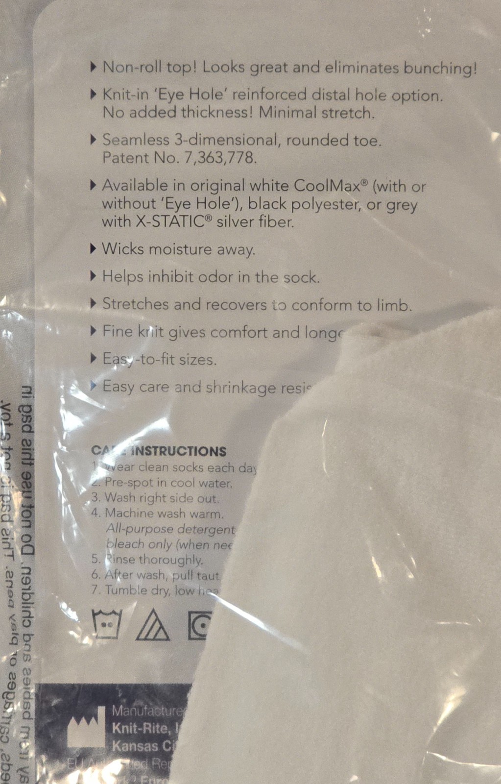 Knit-Rite 6 Ply Soft-Sock Prosthetic Sock-Now Even Better! Size 4S-New!