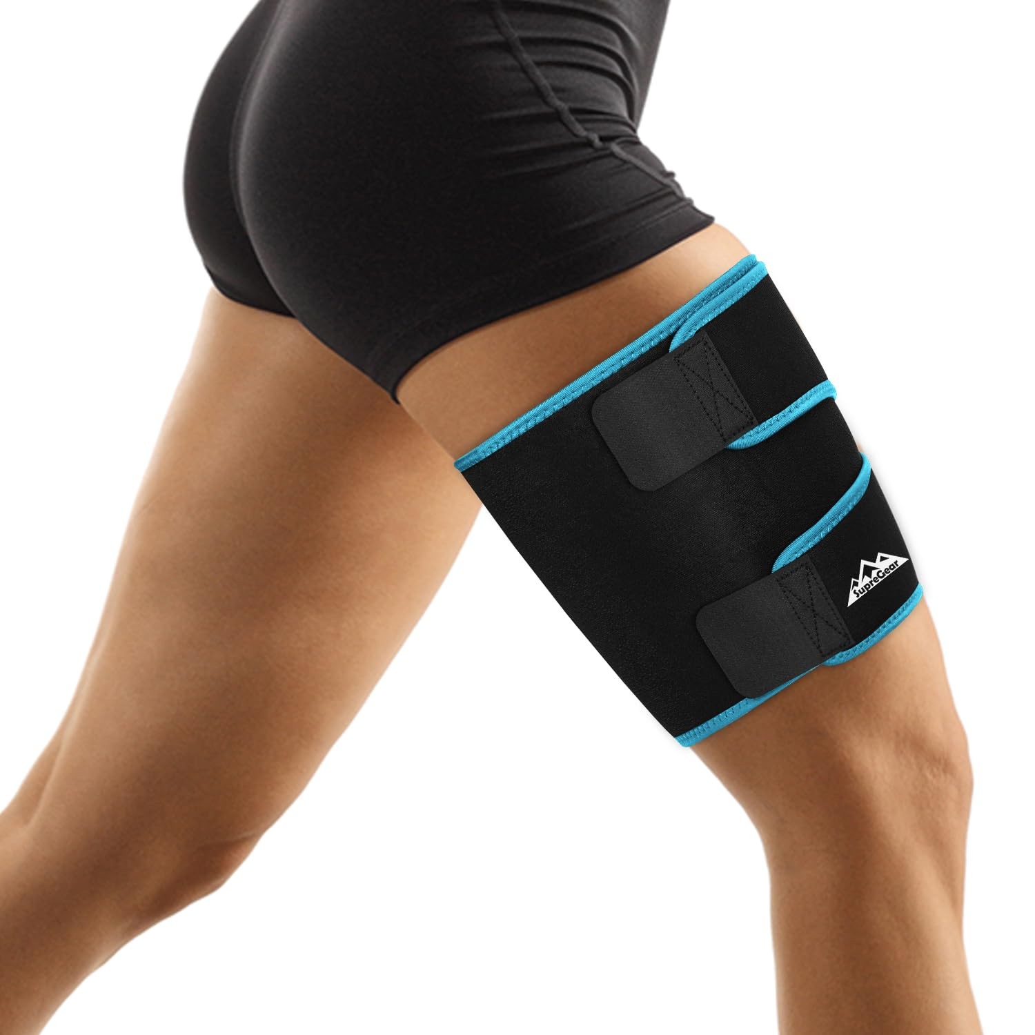 Thigh Wraps Support Adjustable Compression Neoprene Sleeve Hamstring Brace L