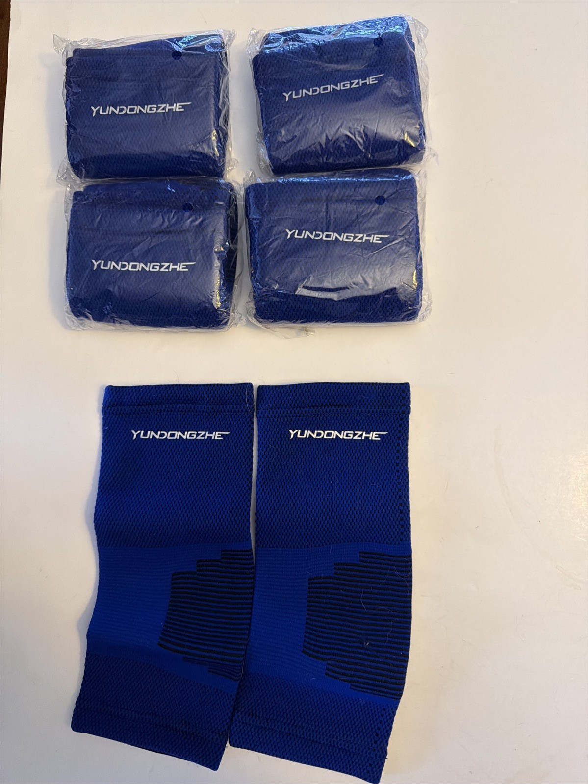 Lot of 5 Pair Plantar Fasciitis Compression Socks Arch Support Low Cut Blue