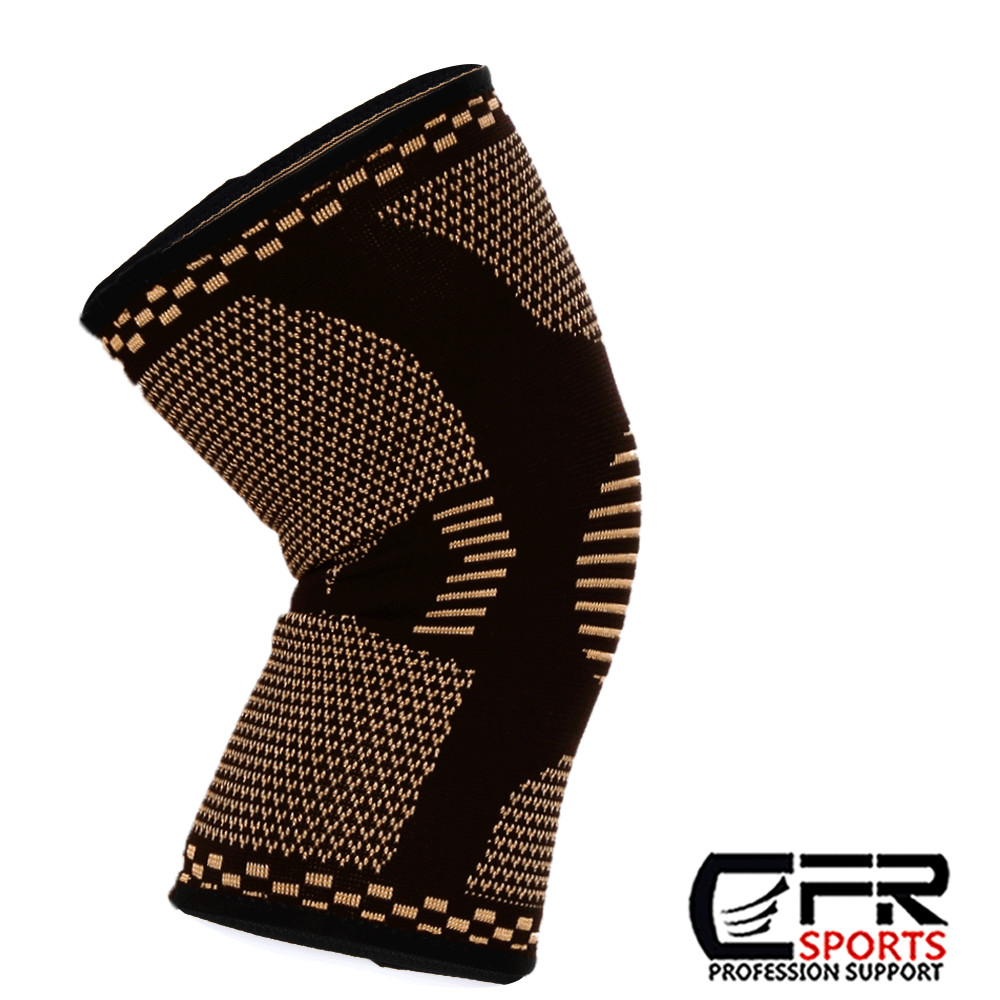 Knee Sleeve Compression Brace Copper Support For Sports Joint Pain Arthritis Gym