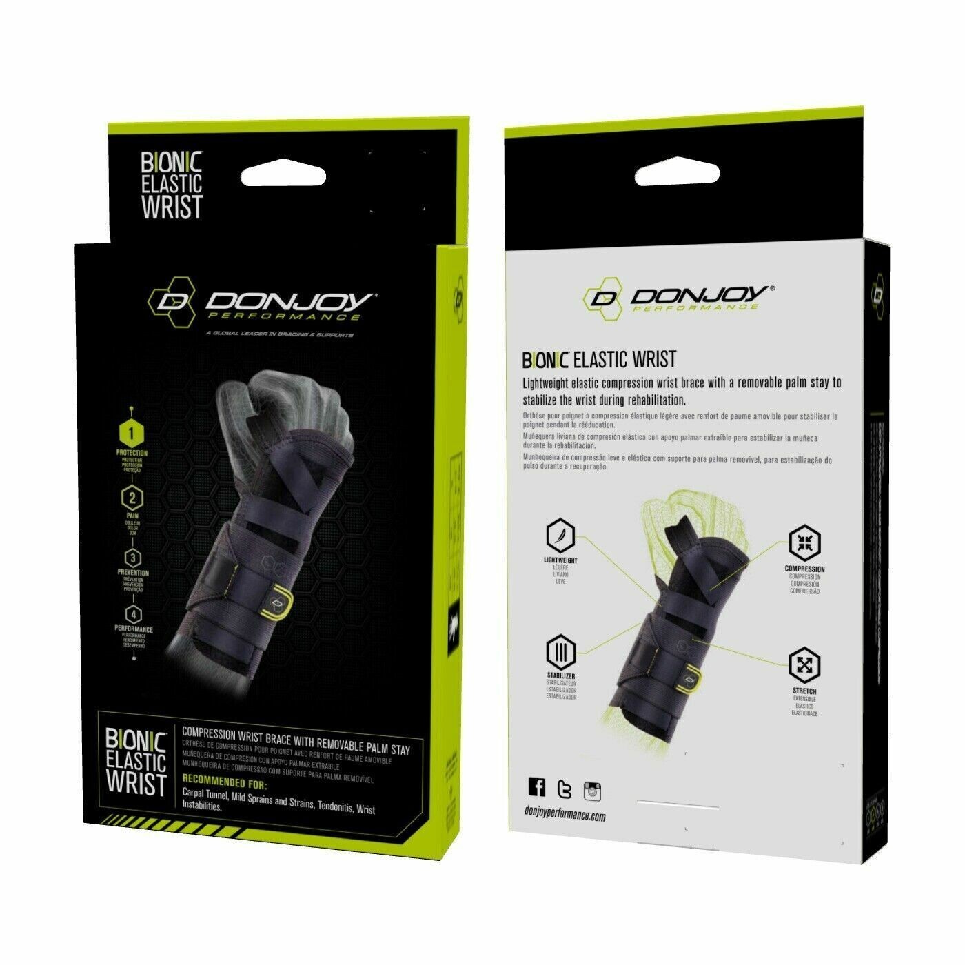 DonJoy Performance Bionic Elastic Wrist Compression Brace