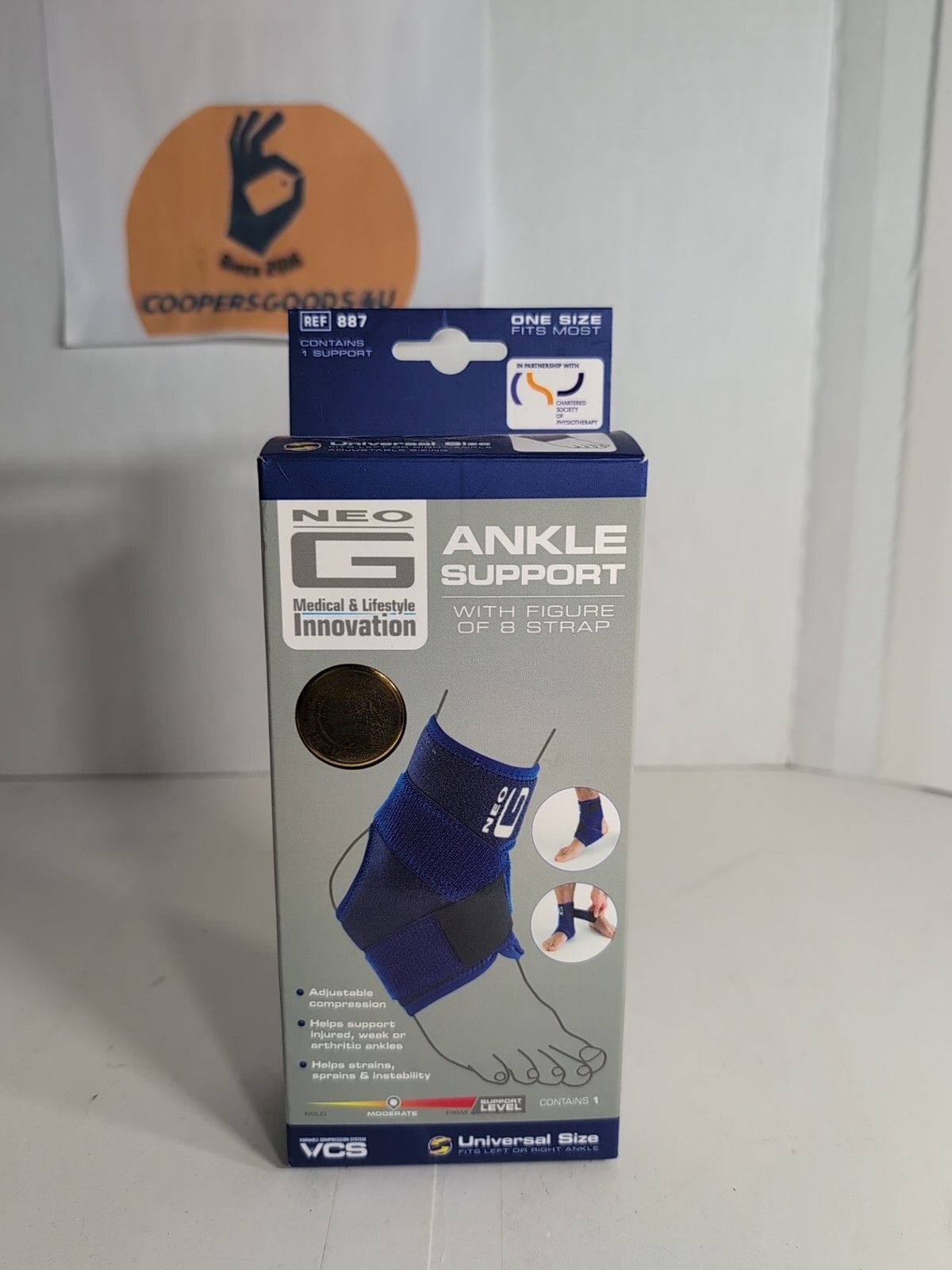 Neo G Ankle Support, Universal Size, REF 887-Damaged Box