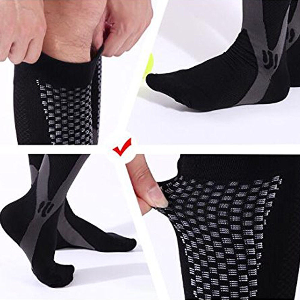 (3 Pairs) Compression Socks 20-30 mmHg Sports Calf Running Fitness Men’s Women’s