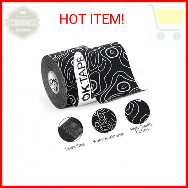 OK TAPE PRO Kinesiology Tape, 2inch x Long Roll 16ft Free Cut Tape, Elastic Athl