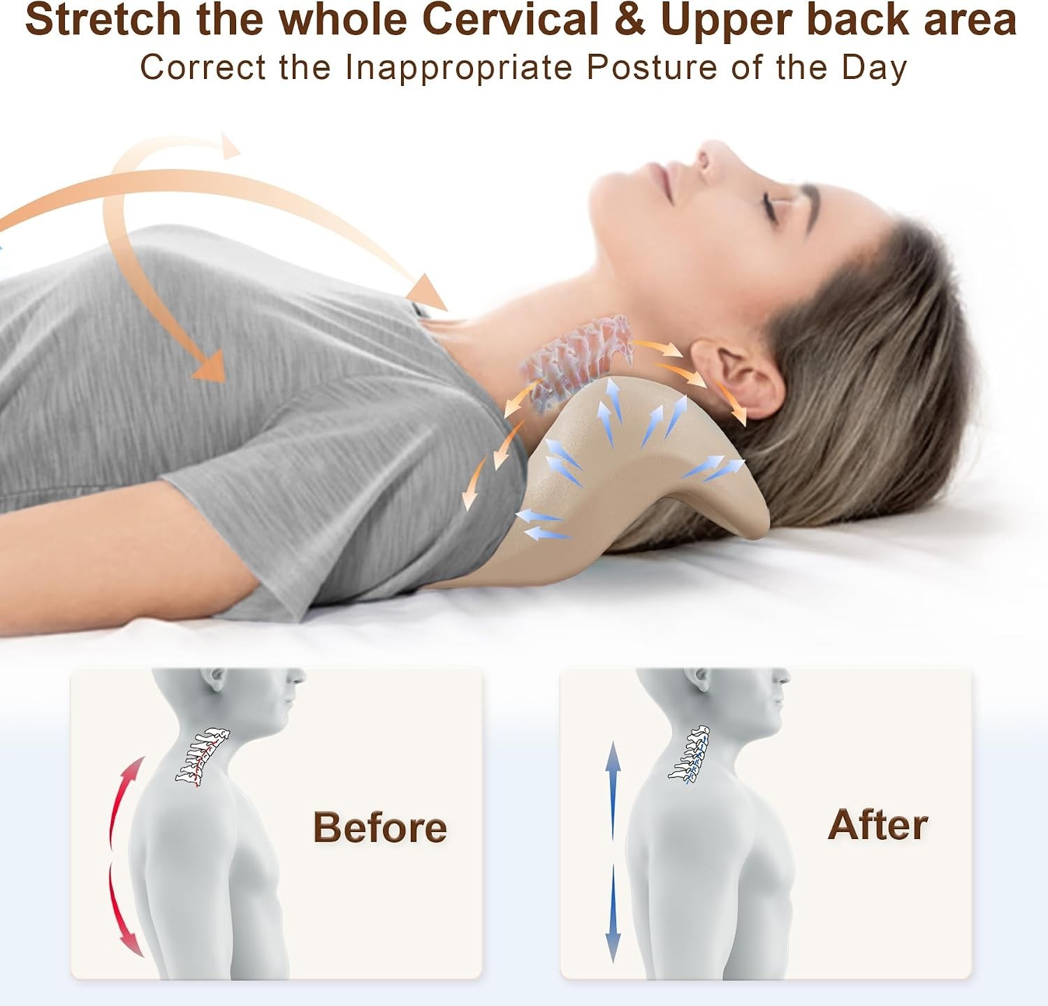 Cervical Traction Device Neck Stretcher for Pain Relief