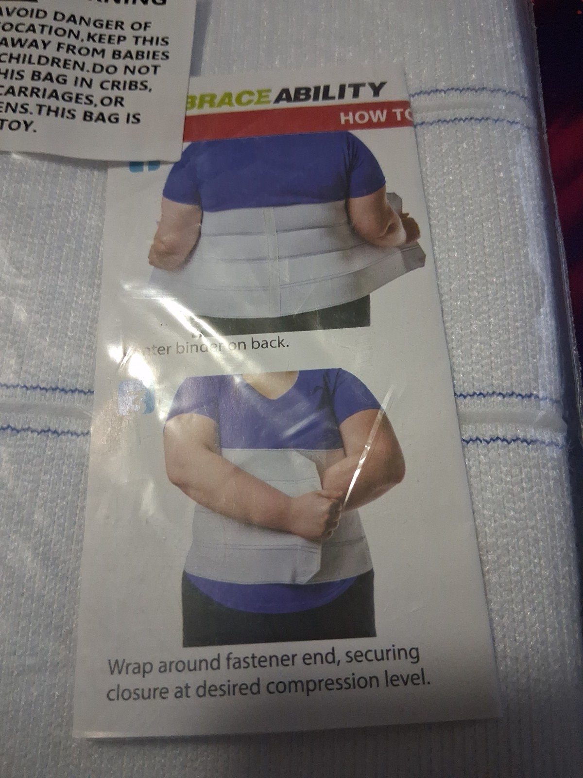 Plus Size Abdominal Binder 12in 4 Panel Brace Waist Size XL New Sealed