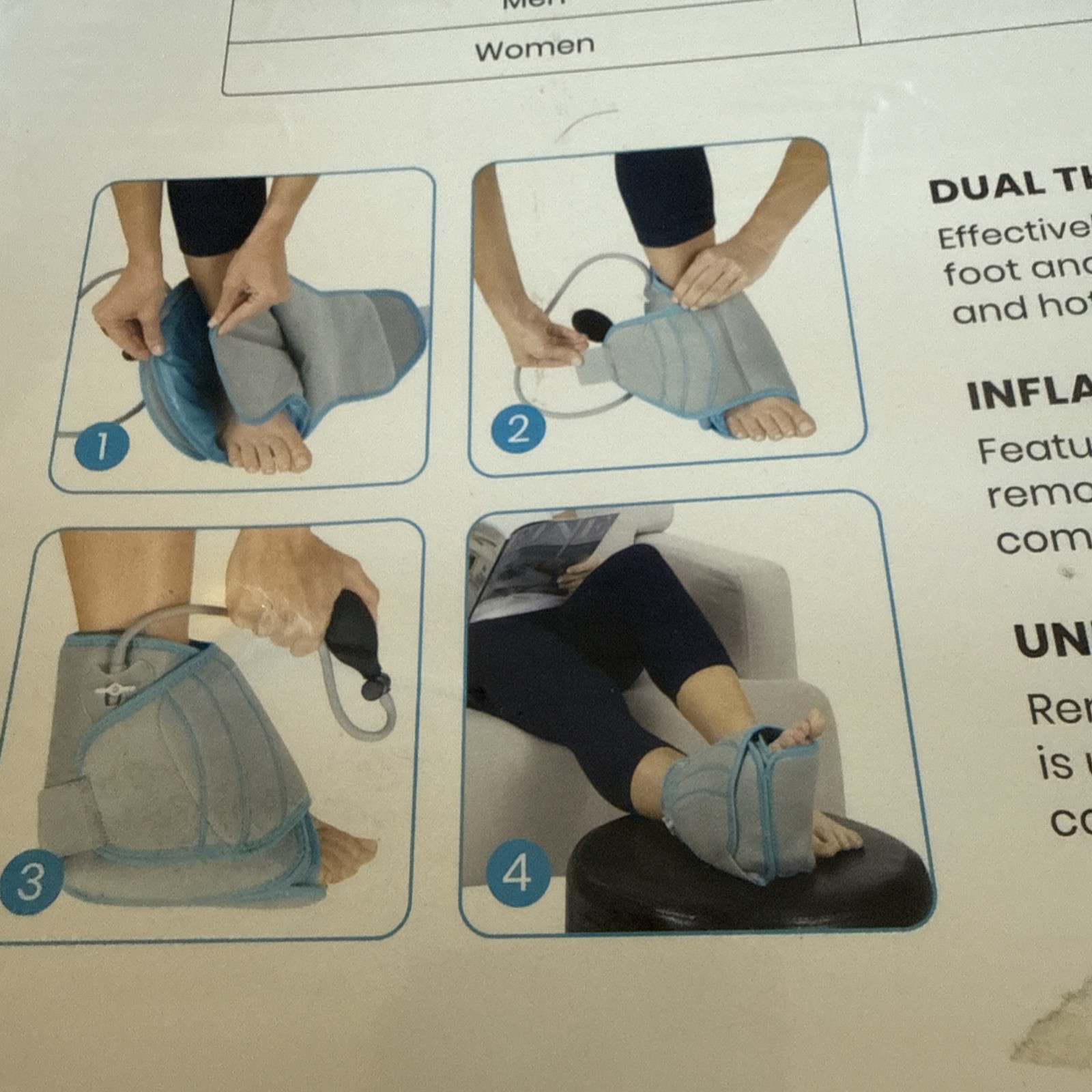 Vive Ankle Compression Ice Pack Wrap. Pain Relief, Filled With Reusable Gel @383